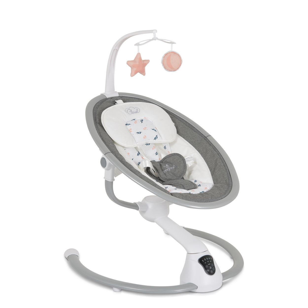 BABYWIPPE Swing Cloud elektrisch pink Musikfunktion, Timer, Fernbedienung, Schwingfunktion, Mobile - Rosa, Metall - Cangaroo