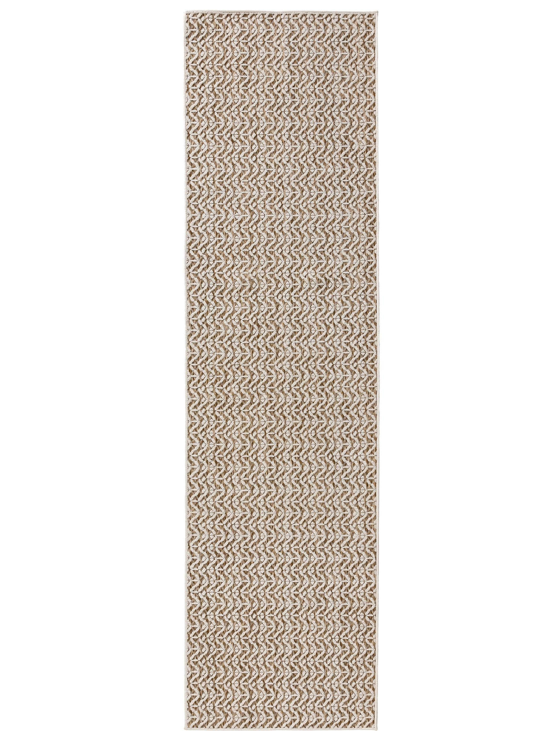 Outdoorteppich Kaleo Cream/Beige 70x200 cm - Creme, Kunststoff (70/200cm) - benuta