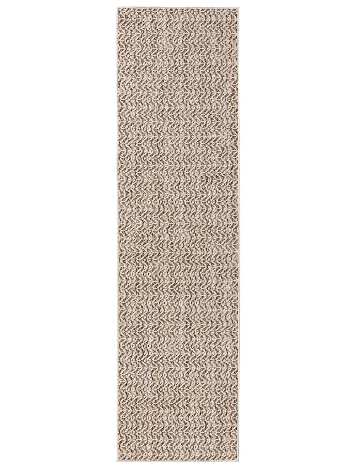 Outdoorteppich Kaleo Cream/Beige 70x200 cm - Creme, Kunststoff (70/200cm) - benuta