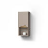 BADSCHRANK Timavo Greige 30 x 67 cm mit Tür und offenem Fach - Greige, Holzwerkstoff (30/67/17cm) - Livinity®