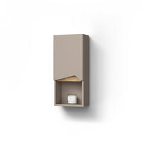 BADSCHRANK Timavo Greige 30 x 67 cm mit Tür und offenem Fach - Greige, Holzwerkstoff (30/67/17cm) - Livinity®