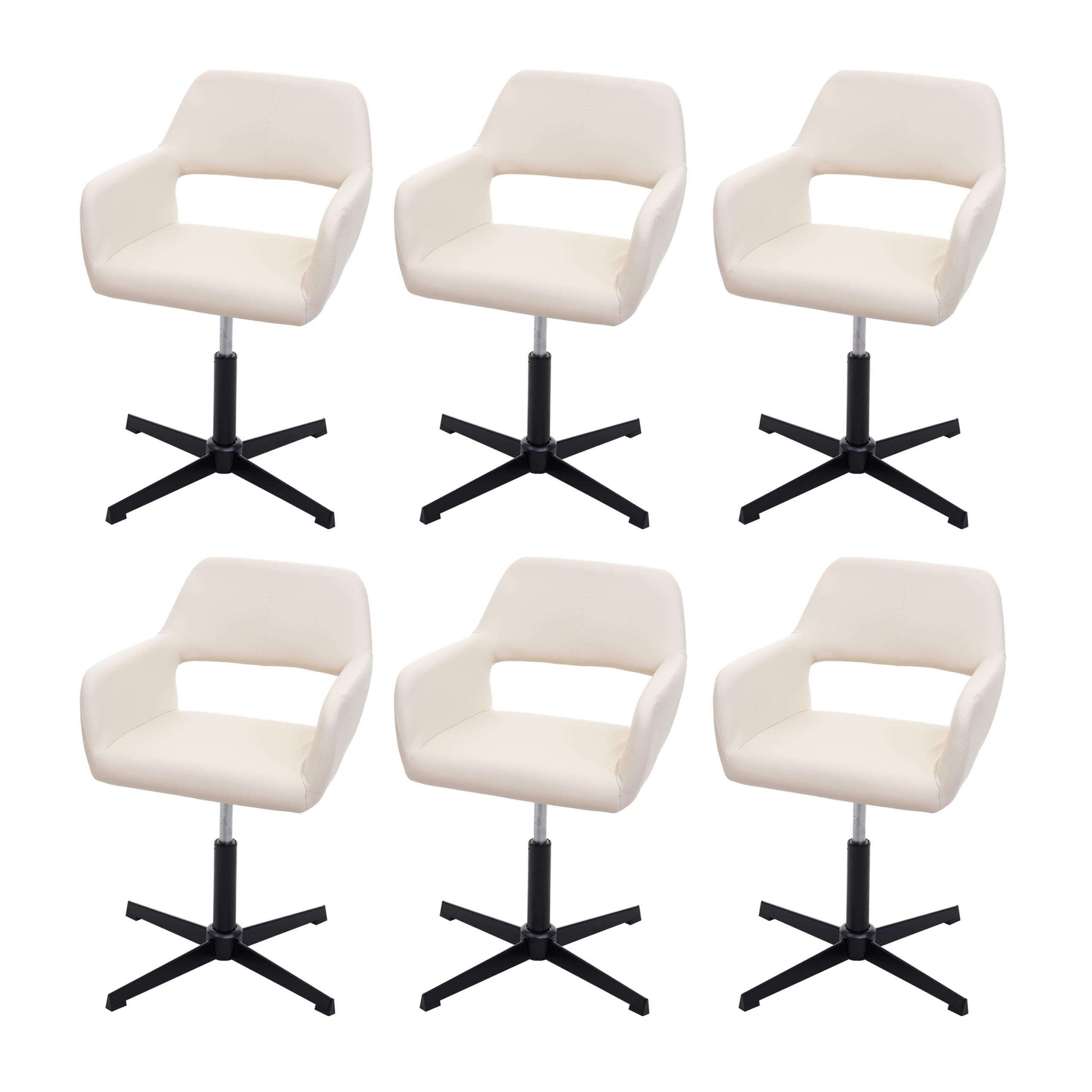 ESSZIMMERSTUHL Cremeweiß 6er-Set - Weiß, Textil (65/89/65cm) - MCW