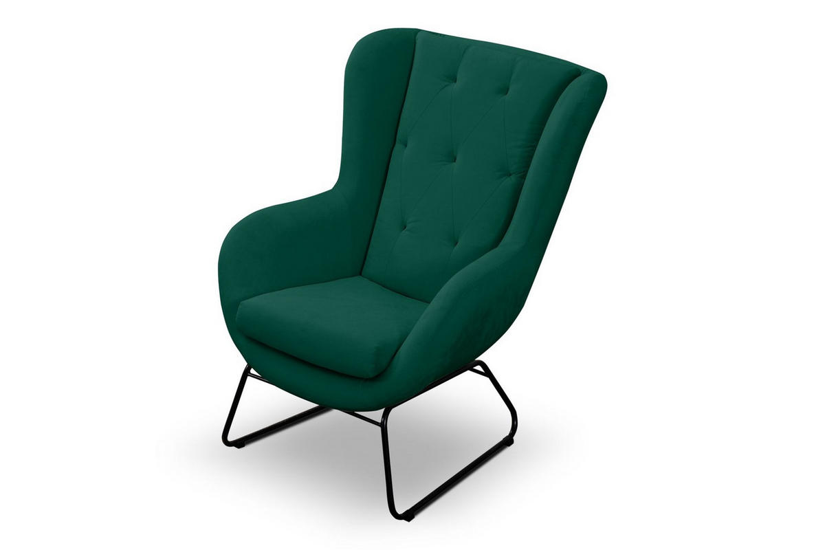 SESSEL Artemis In Kronos - Grün, Holzwerkstoff/Textil (80/105/100cm) - Fun Möbel