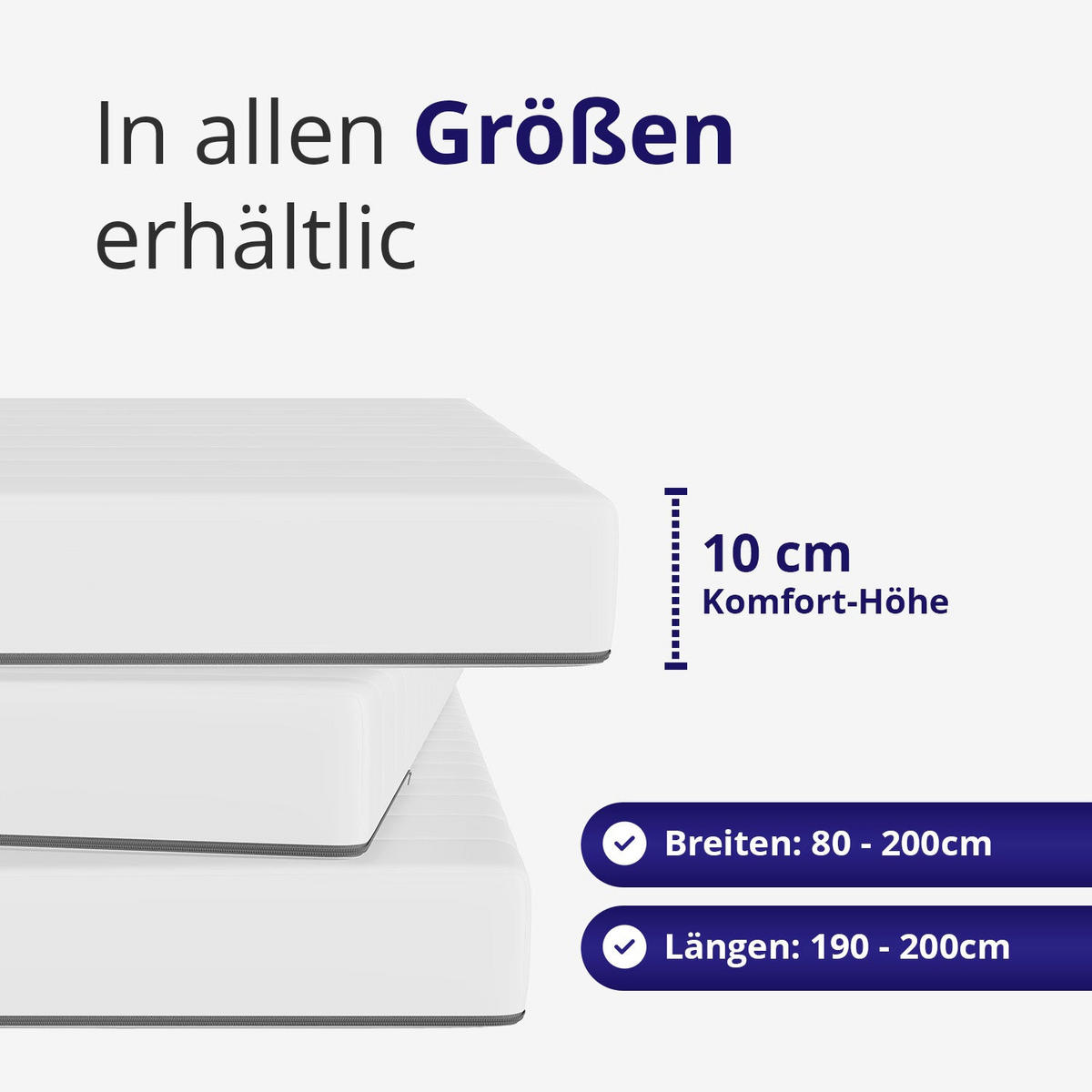 KALTSCHAUM-TOPPER 60x120 - 5 cm Höhe - H2 - extra komfortabel - waschbar und für Allergiker geeignet - Weiß, Textil (60/120cm) - Mister Sandman