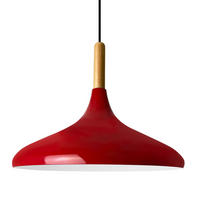 PENDELLEUCHTE Champion aus Holz 35/30 cm - Rot, Metall (35/30cm) - Bamyum