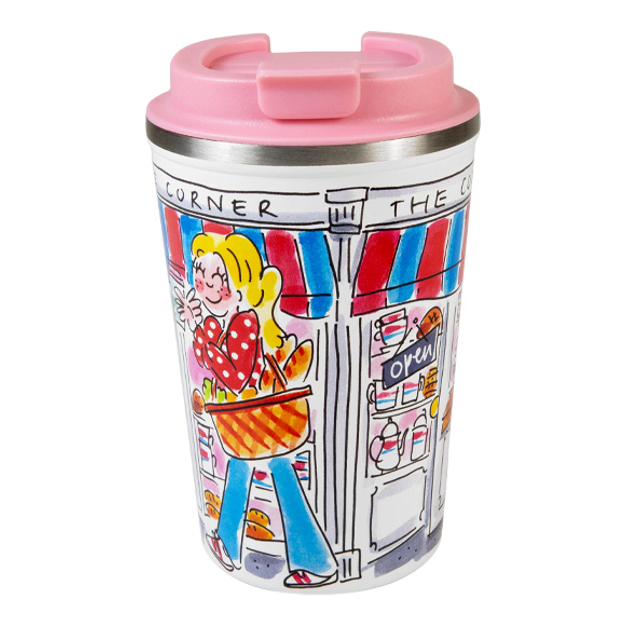 TO-GO-BECHER Die Kaffeecke in Bunt - 380 ml - Multicolor, Keramik (0.38L) - Blond Amsterdam