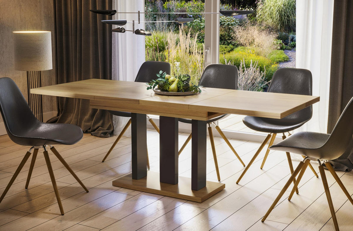 ESSTISCH Appia ausziehbar bis 210 cm - Eichefarben, Holzwerkstoff (130/80/76cm) - Endo-Moebel