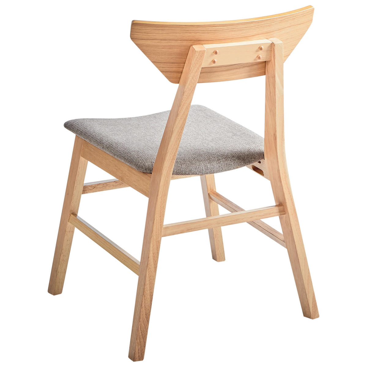 ESSZIMMERSTUHL 2er-Set Hellbraun Hopkins - Hellbraun/Beige, Holz (54/79/57cm) - Beliani