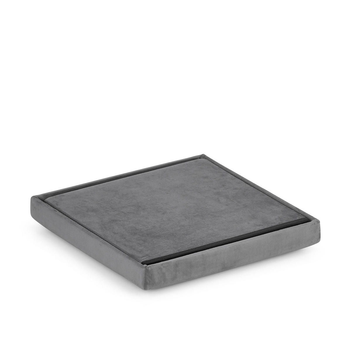 SITZBOX Cortona M Samt Grau - Grau, Textil (30/30/30cm) - Komodee