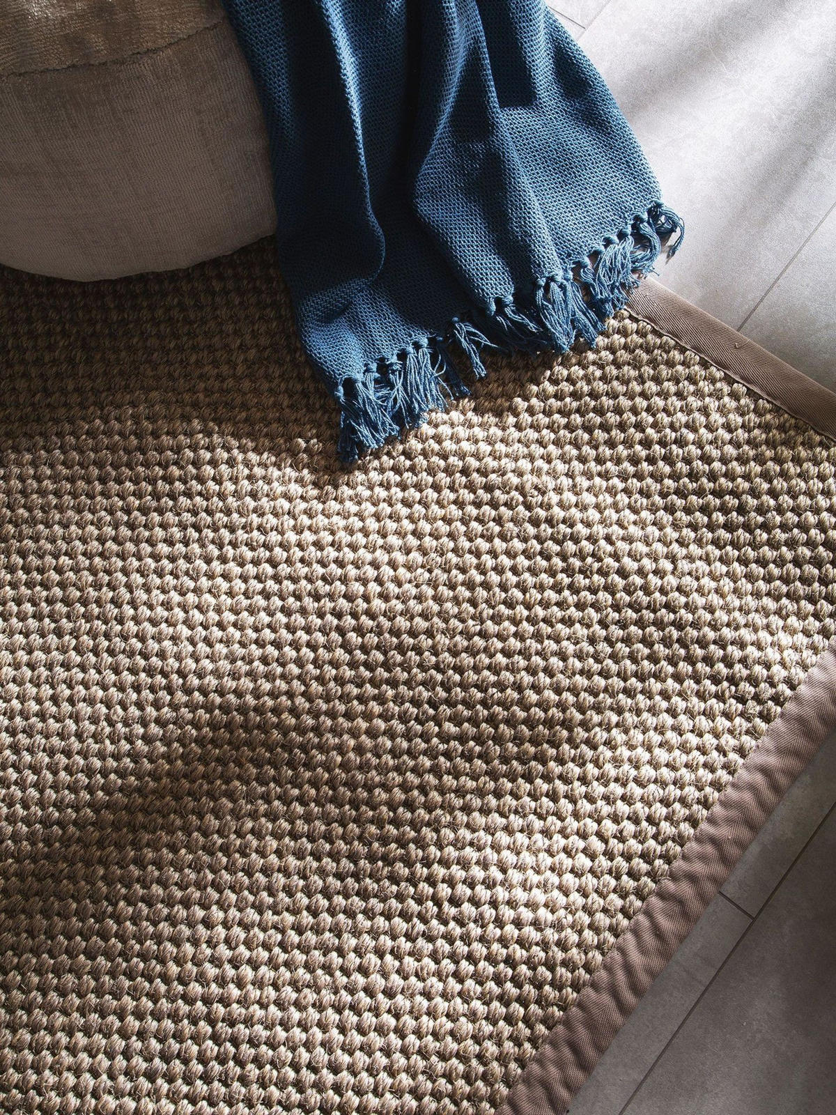TEPPICH Sisal Greta Grau - Grau, Naturmaterialien (150/1cm) - KUNSTLOFT