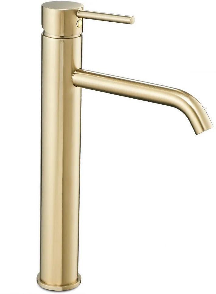 WASCHBECKENARMATUR LUNGO L. GOLD HIGH 18/5/28 cm - Goldfarben, Metall (5/28/18cm) - REA