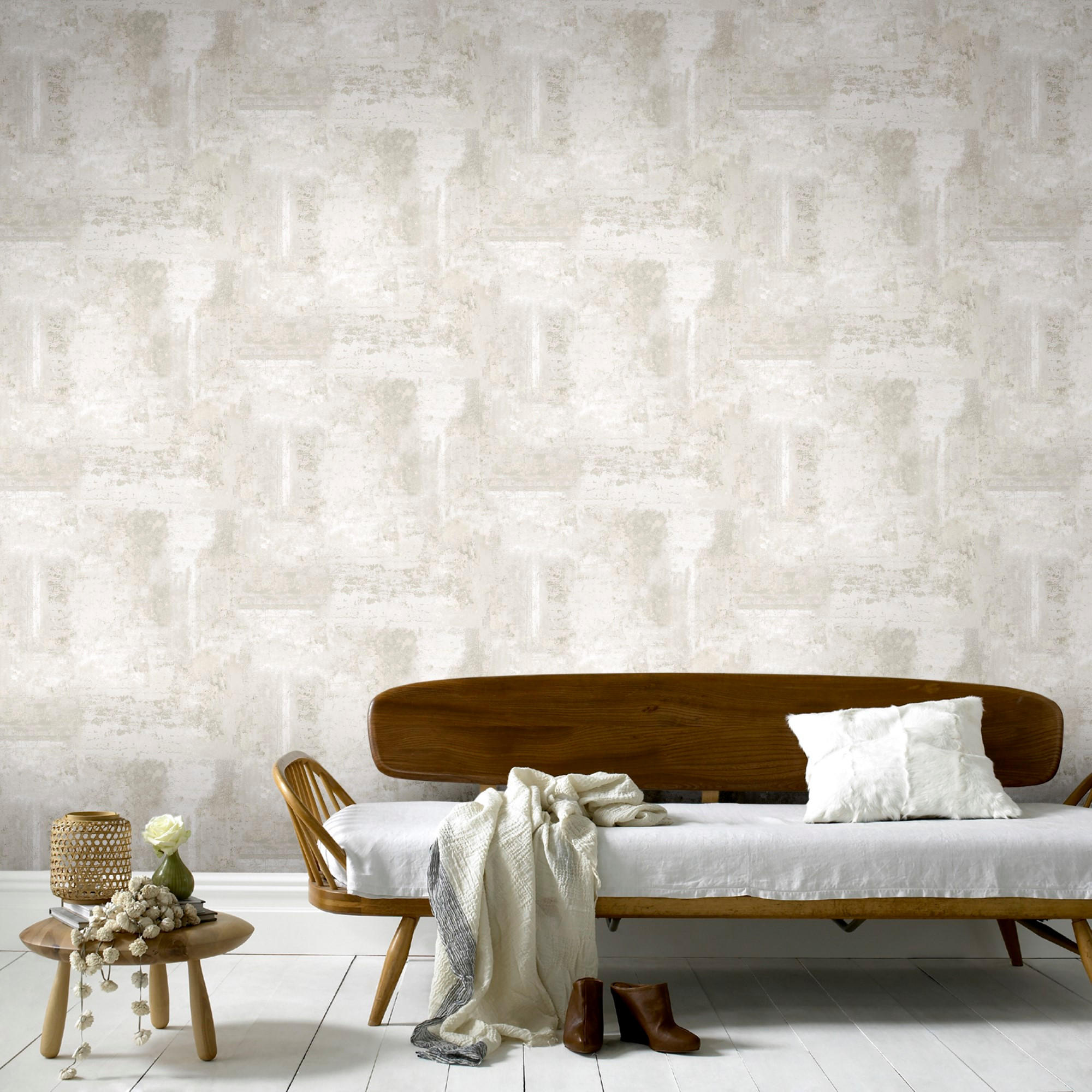 VLIESTAPETE - Betongrau/Weiß - Weiß, Papier/Kunststoff (53/1000cm) - Superfresco Easy
