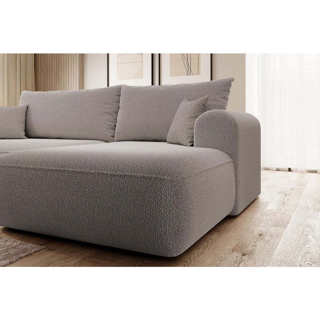 Thumbnail - Selsey Ecksofa, Mokka, Textil, L-Form, Ottomane rechts, 260x165 cm, Wohnzimmer, Sofas & Couches, Wohnlandschaften, Eckso...