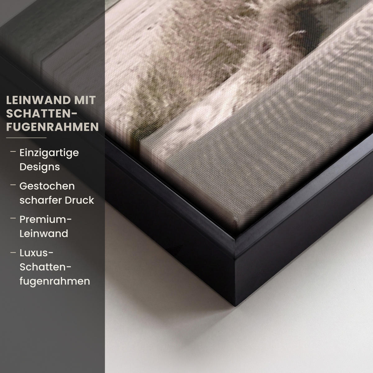 LEINWAND Bilder mit Rahmen - Strand - Meer - Menschen - Baum - Moderne Kunst - 150x100 - Hellgrau, Textil (150/100cm) - MuchoWow