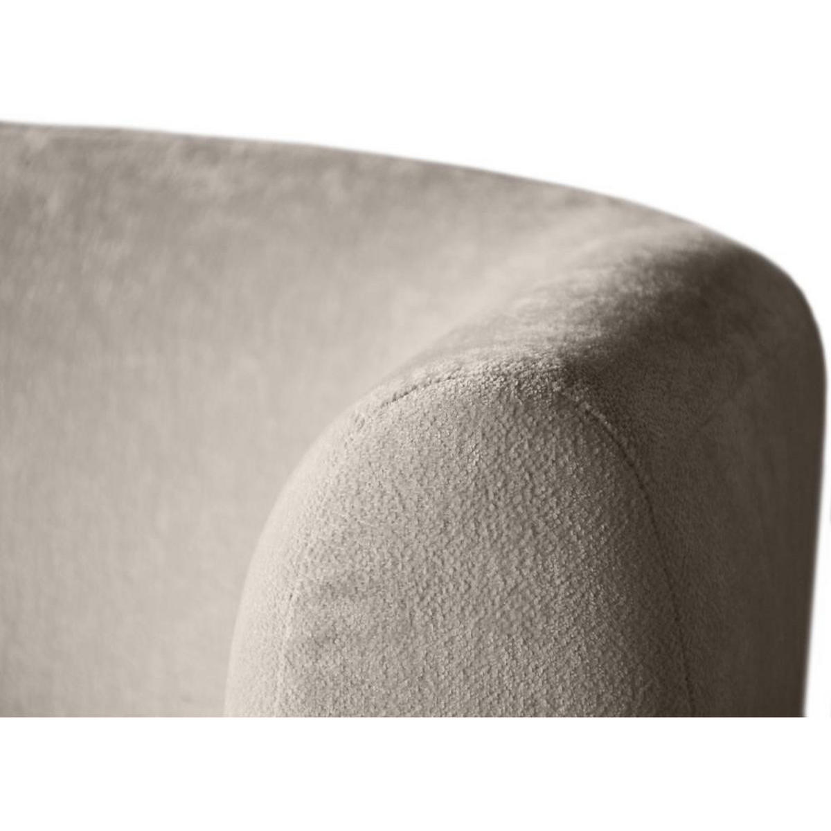 SESSEL Nori cappuccino velour - Schwarz/Cappuccino, Kunststoff/Textil (75/68/72cm) - Beautysofa
