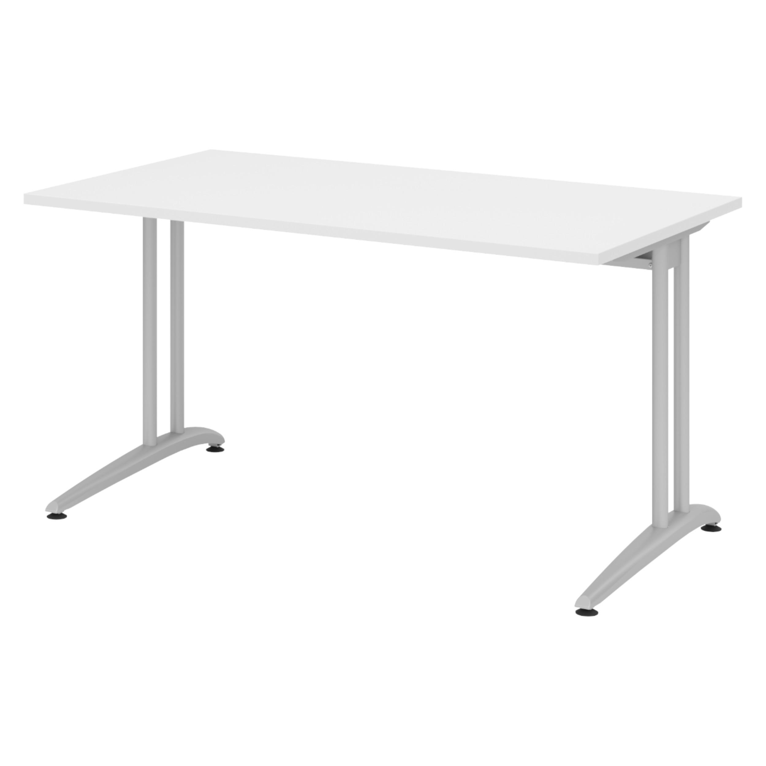 SCHREIBTISCH Serie-B 80/140/74 cm in Weiß - Weiß, Holzwerkstoff (80/140/74cm) - bümö