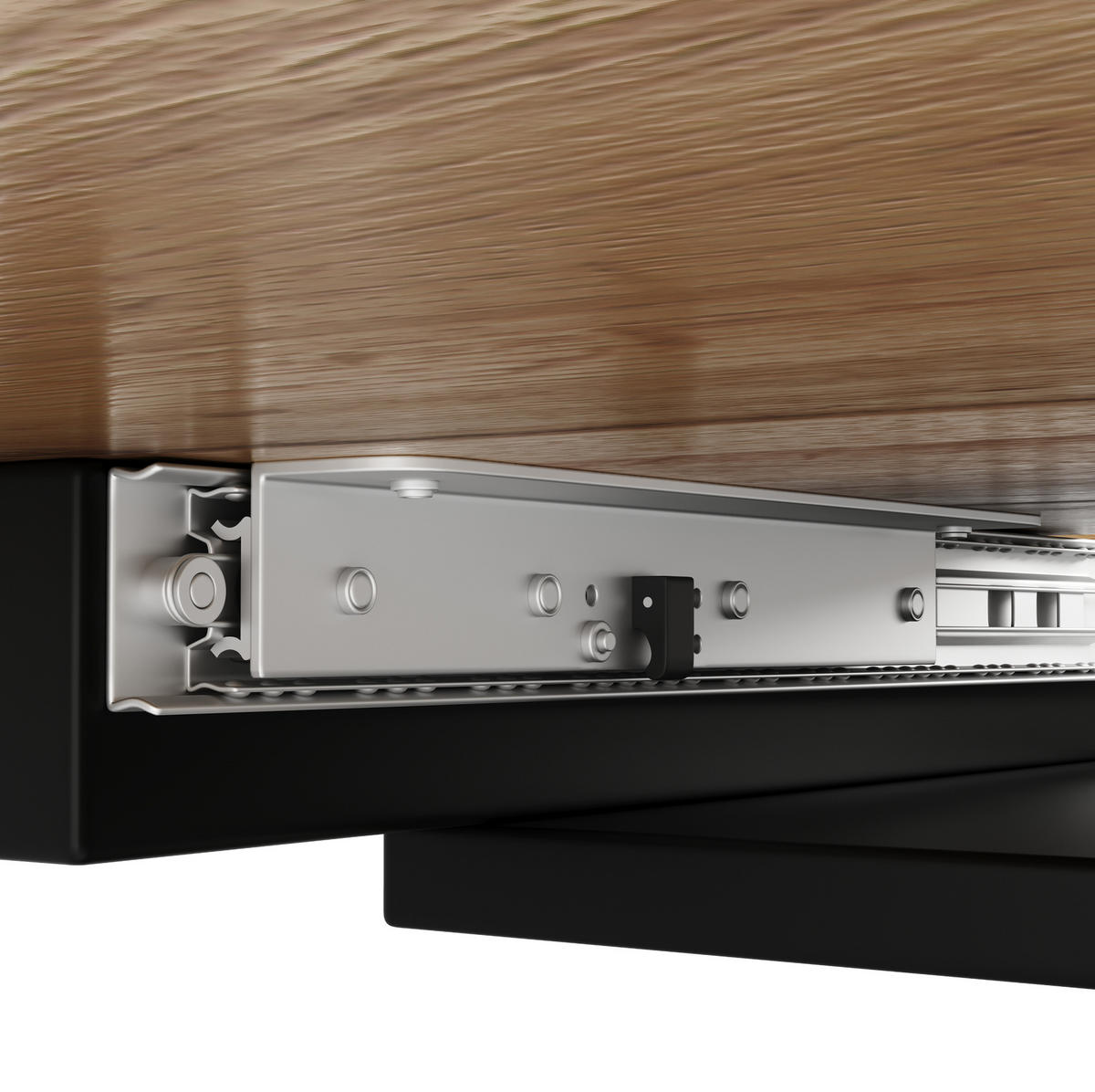 ESSTISCH ausziehbar 118-157 cm MDF Metall Schwarz Natur - Schwarz, Metall (157/70/75cm) - Meubliv