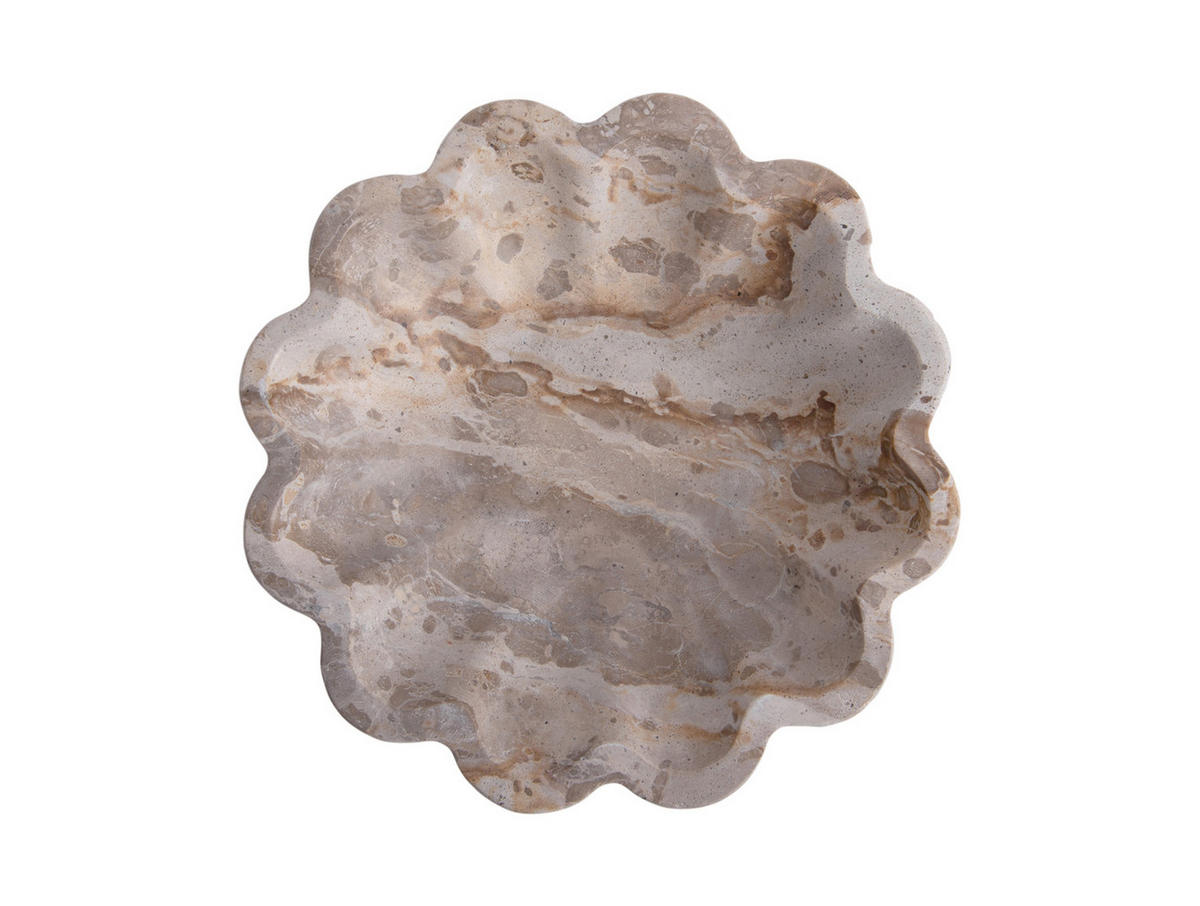 SCHALE Flower 20/20/5 cm - Braun, Naturmaterialien (20/5cm) - Present Time