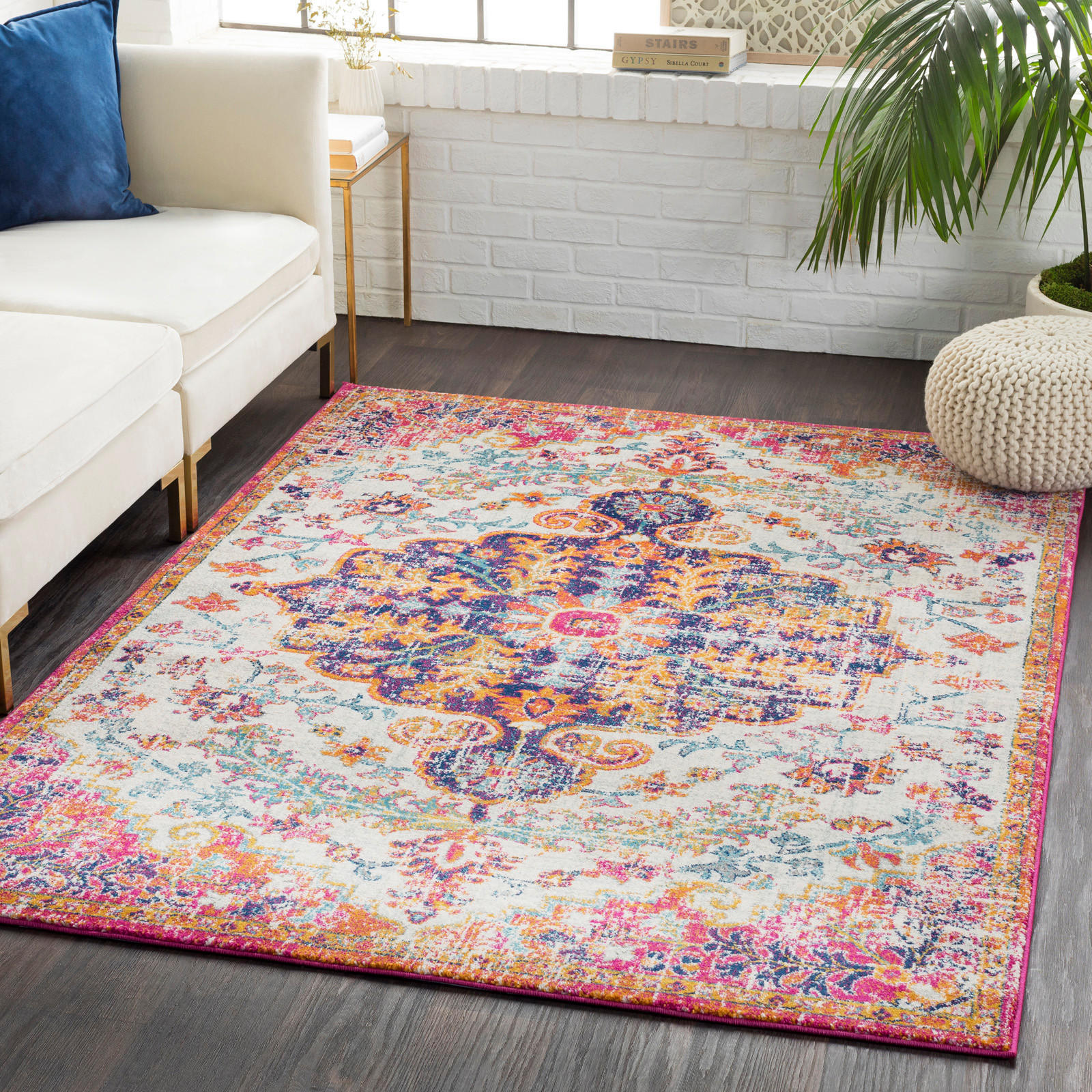 VINTAGE-TEPPICH 120x170 cm Mehrfarbig - Pink, Textil (120/170cm)