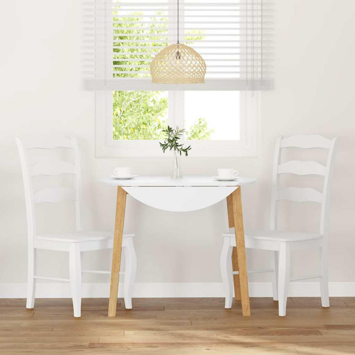 ESSZIMMERSTÜHLE Resz 2er-Set Weiß - Weiß, Holz (48/99/53.5cm) - DELUKE