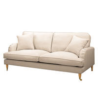 2-SITZER SOFA mit Rollen - Kaschmir/Braun, Birkenholz/Textil (190/85/96cm) - home24