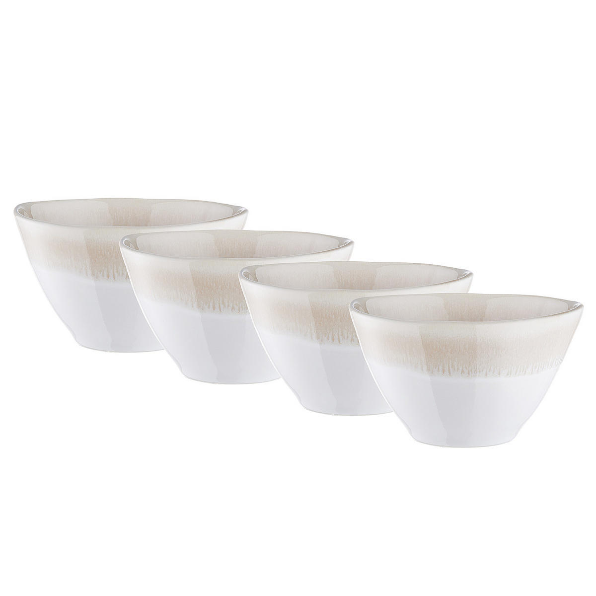 SCHALE (4er Set) Atlantis - Beige, Keramik (16/16/9cm) - Butlers