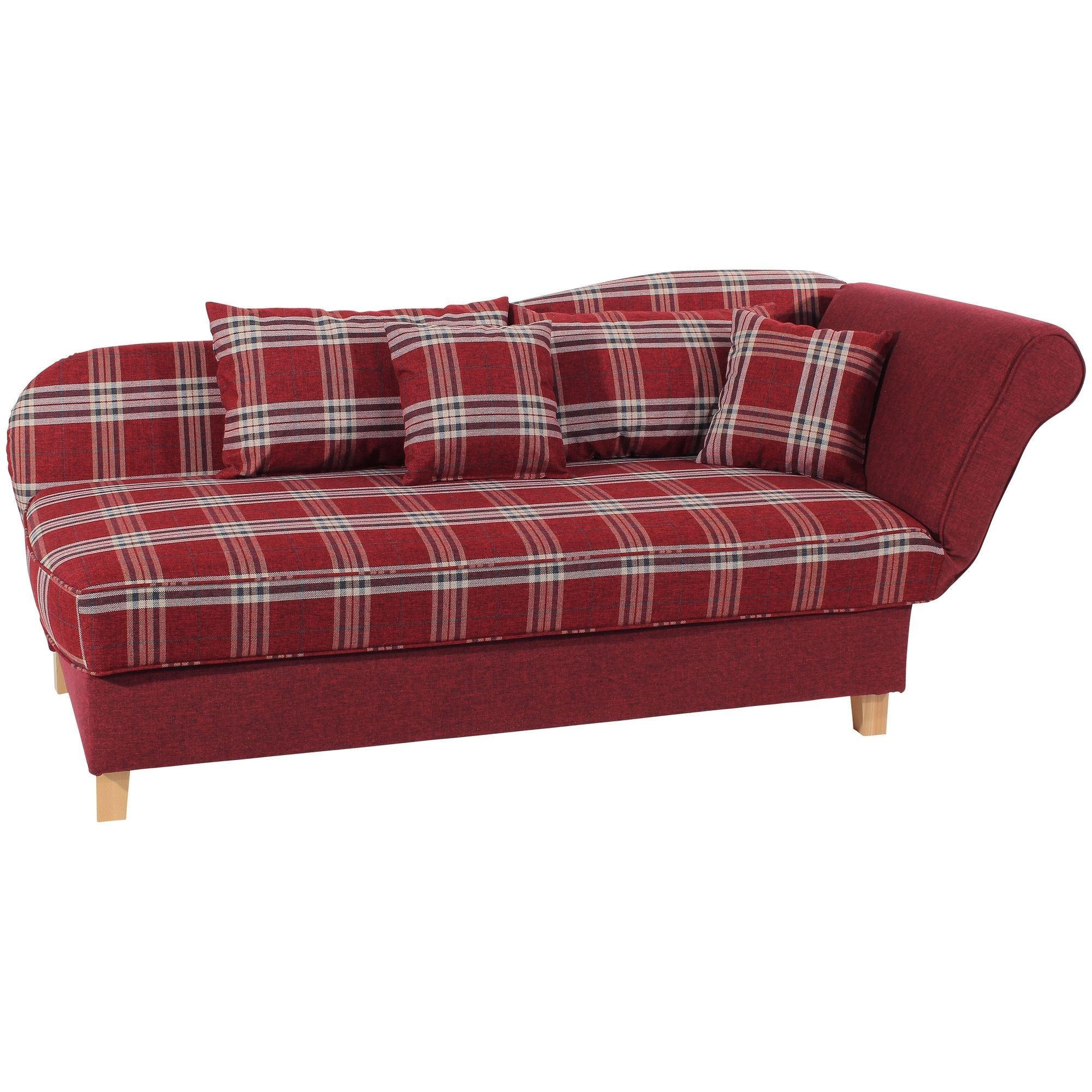 58aufmkessel Recamiere Rot, Weiß 190x82x88 cm