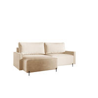 ECKSOFA Braga Mit Schlaffunktion - Creme, Holzwerkstoff/Textil (229/148cm) - Fun Möbel
