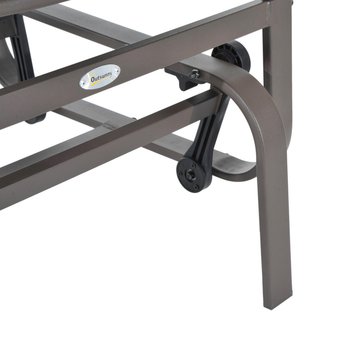 ZAHRADNÍ houpací křeslo 60/75/104 cm světle hnědé z kovu s prodyšnou síťovinou - světle hnědá, kov (75/104/60cm) - OKWISH