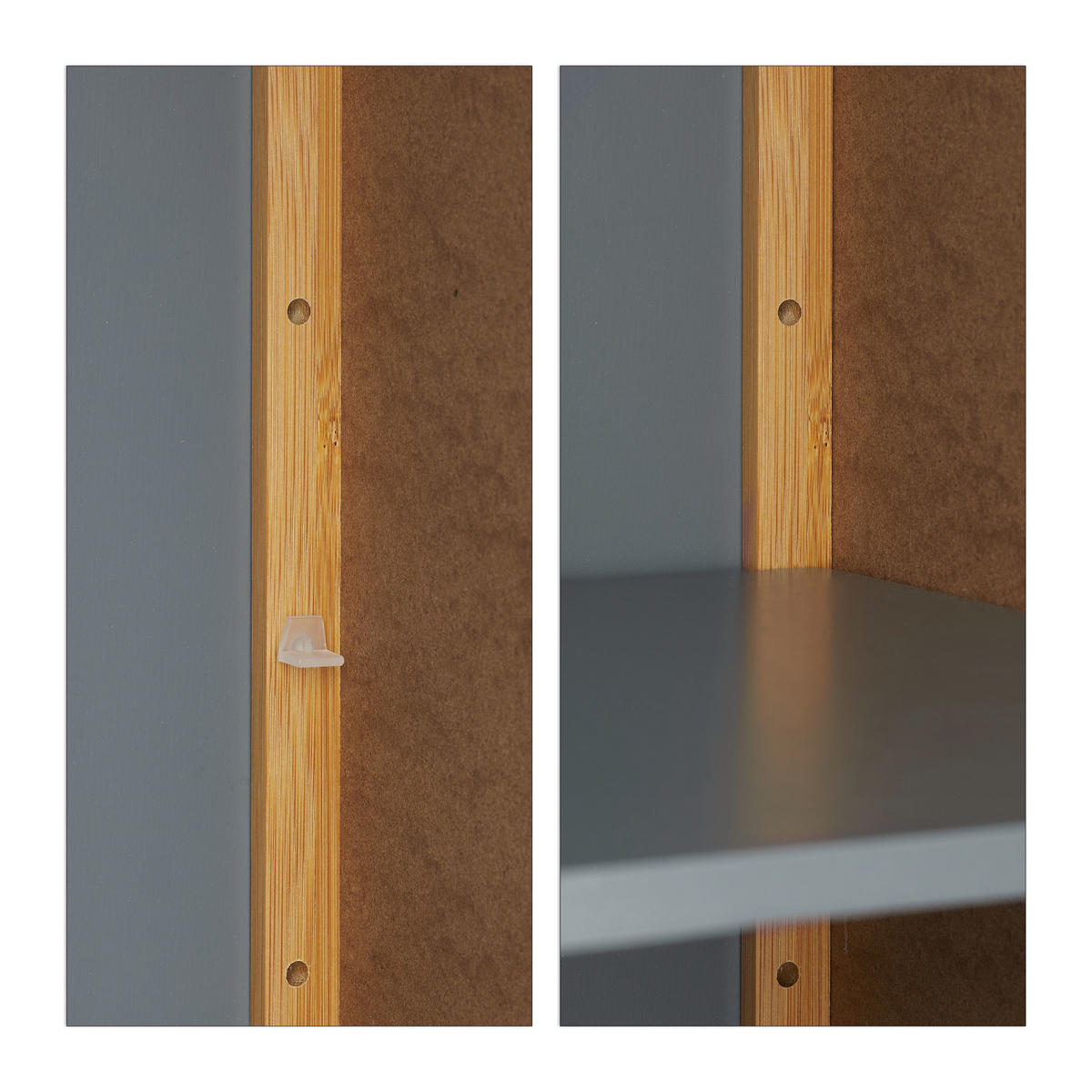 HOCHSCHRANK - Multicolor, Holz/Holzwerkstoff (31.5/165/29cm) - Relaxdays