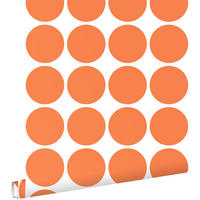 TAPETE große Kugeln 50 x 900 cm - Orange, Papier (50/900cm) - ESTAhome
