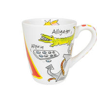 BECHER Love Letter A in Bunt - 350 ml - Multicolor, Keramik (0.35L) - Blond Amsterdam