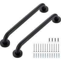HALTEGRIFF – Schwarz – Edelstahl 304 – 40 cm – 2er-Set - Schwarz, Metall (41/4/14.5cm)