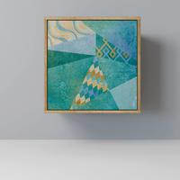 SIDEBOARD SPECTRUM SPLENDOR, Eichefarben, 57,5x42x57,5 cm, Ohne Füße - Eichefarben/Multicolor, Holzwerkstoff (57.5/57.5/42cm) - SpaceRebels