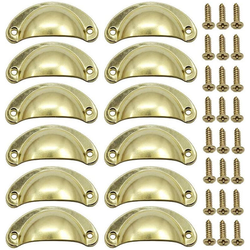 MÖBELGRIFF Gold 12er-Set 82 mm - Goldfarben, Metall (3.5/2.5/8cm)