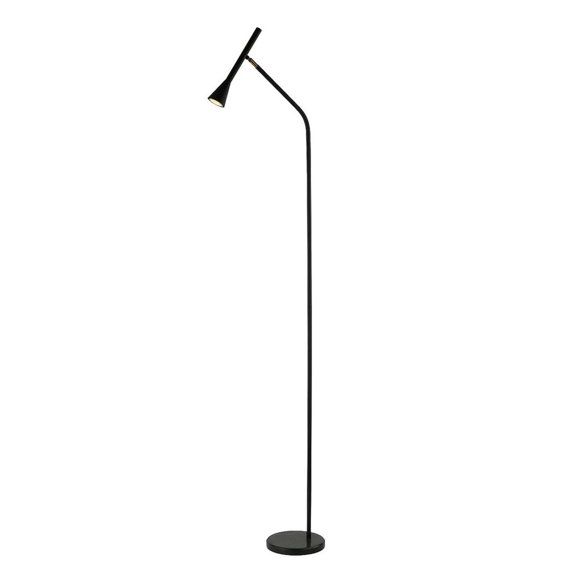 STEHLEUCHTE Holen, Schwarz und gold, 150cm - Goldfarben, Metall (20/20/150cm) - KOSILUM