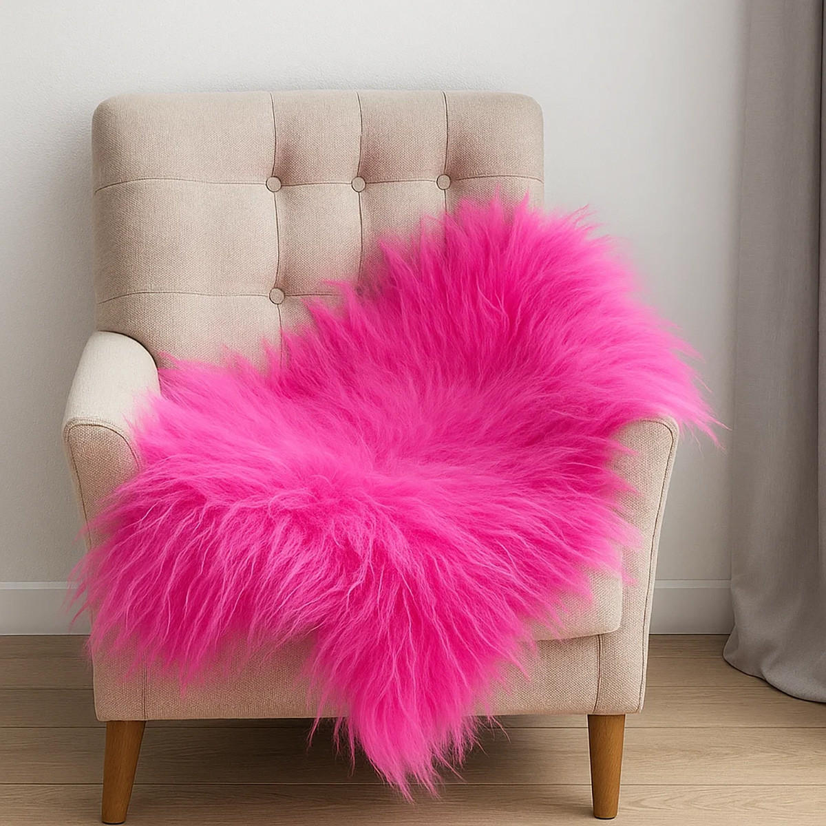 SCHAFFELL Islandfell Fuchsia Pink Langwollig ca. 110 cm - Pink, Fell (65/110cm) - Provellus