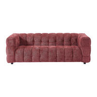 SOFA - 3 Personen - stoff - bordeaux Lerici - Bordeaux, Holz/Textil (213/72/89cm) - Vente-Unique