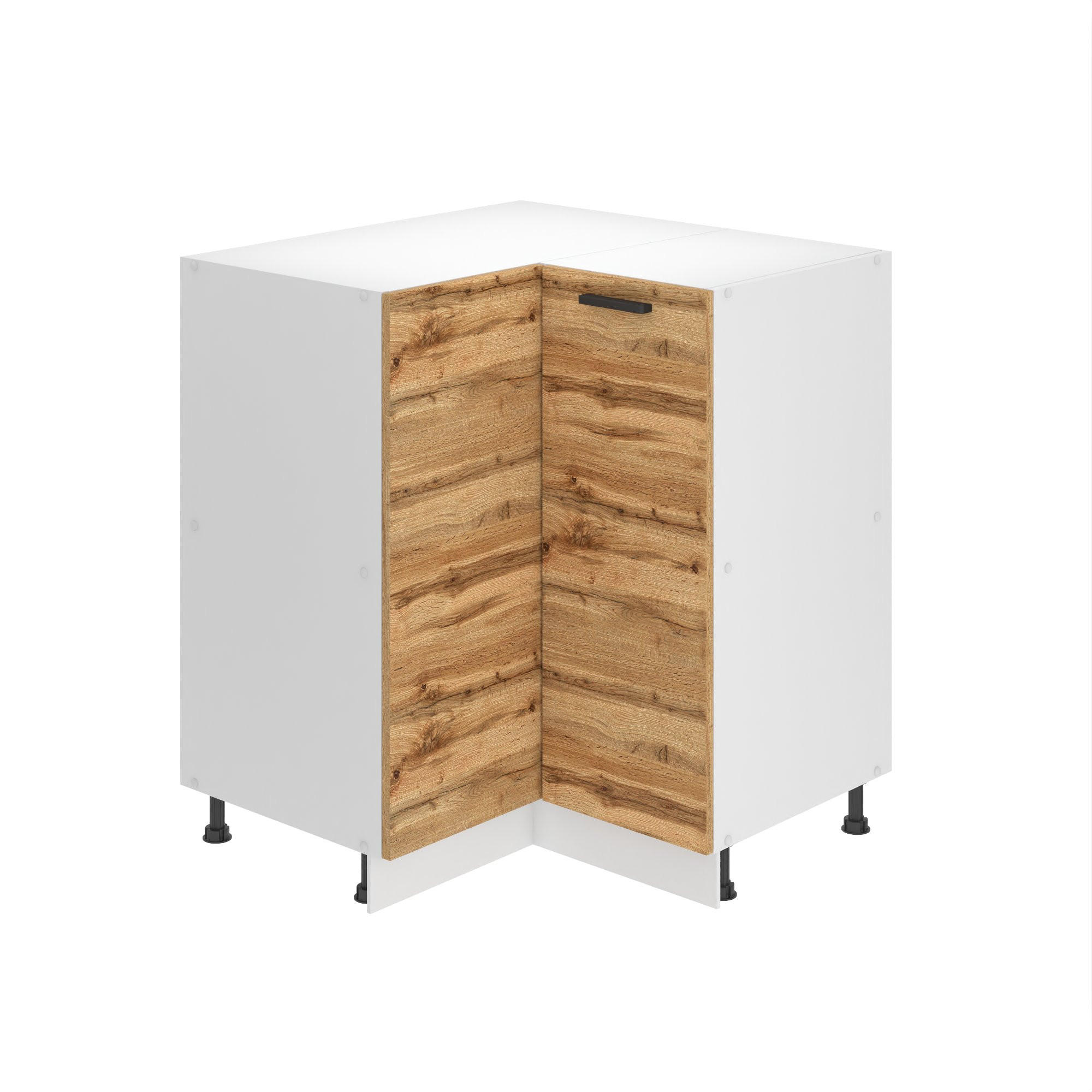 KÜCHENUNTERSCHRANK 90 cm SNP ohne Arbeitsplatte, mit 1 Tür, Wotan-Eiche - Eiche Wotan, Holz (90/82/90cm) - B BELINI GROUP