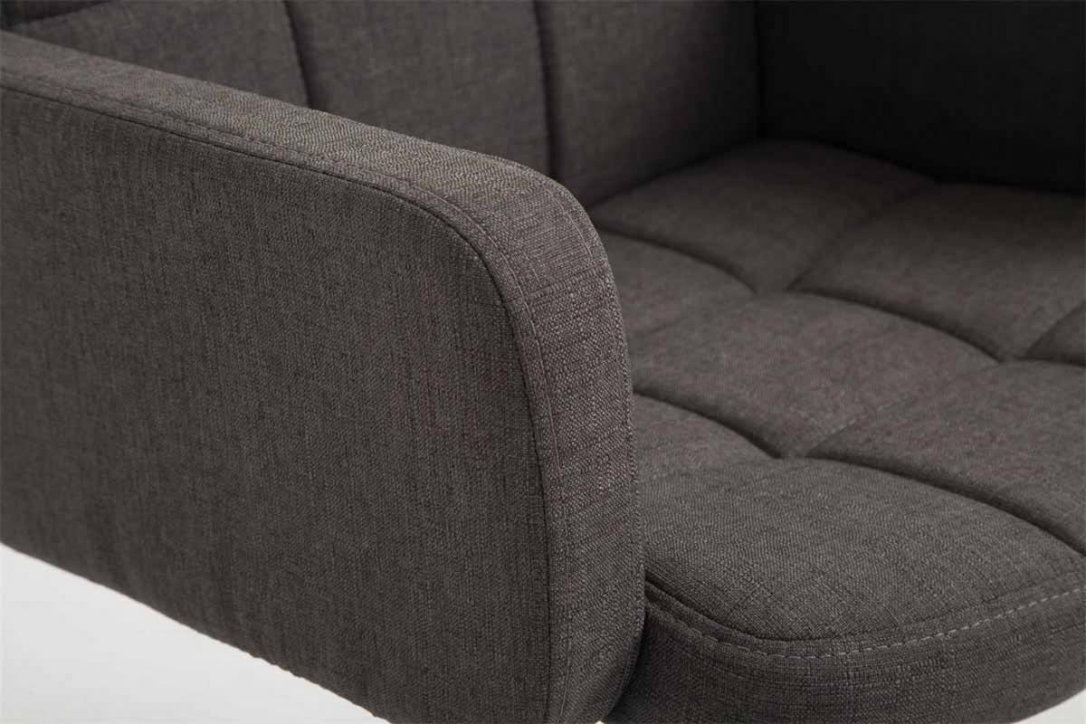ARBEITSHOCKER Lausanne Stoff dunkelgrau - Grau, Metall (60/89/52cm) - TPFLiving