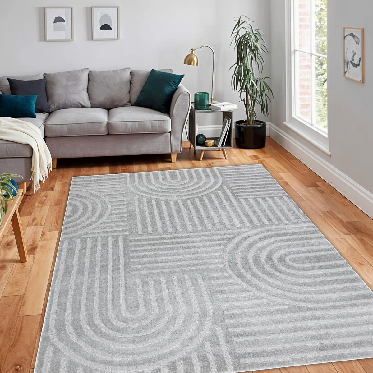 TEPPICH Balance 140/190 cm - Grau, Textil (140/190cm) - rugsX