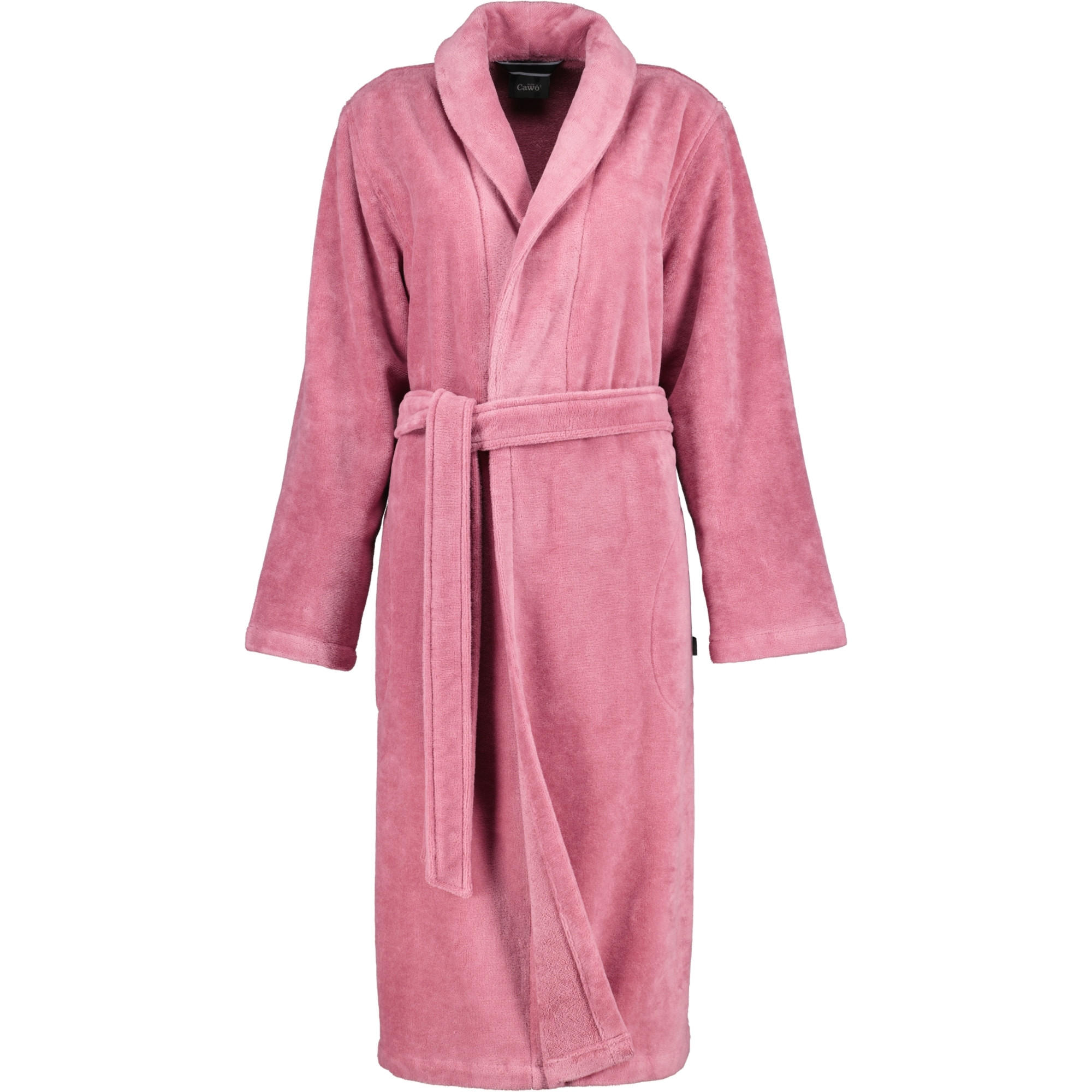 BADEMANTEL DAMEN SCHALKRAGEN 836 BLUSH - 22 - Rosa, Textil (Snull) - Cawoe
