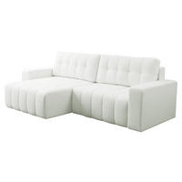 ECKSOFA Masone - Creme/Schwarz, Holz/Kunststoff (245/143cm) - MIRJAN24