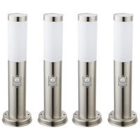 LED AUSSENLEUCHTE Edelstahl Silber - Silberfarben, Kunststoff (7.6/7.6/45cm)