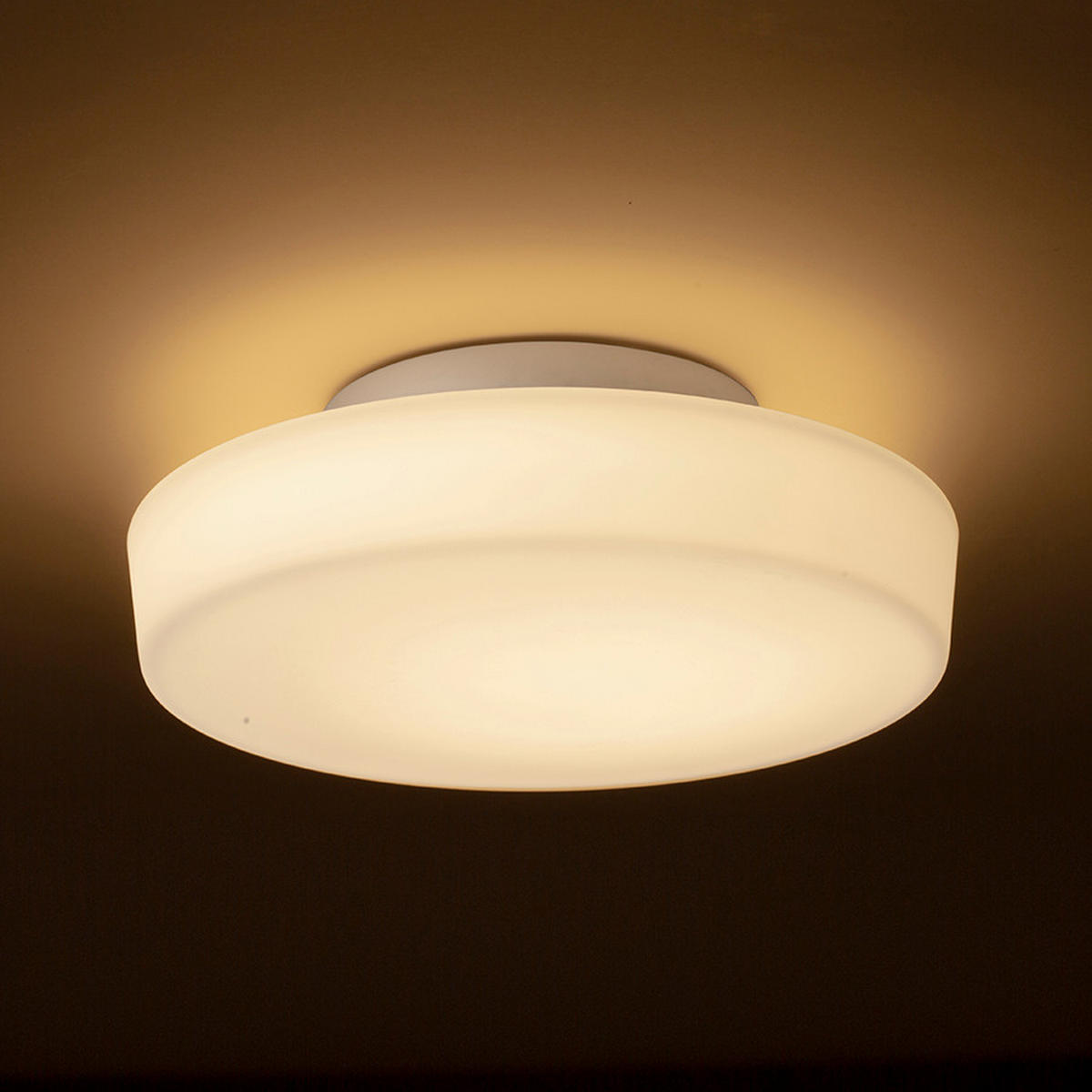 DECKENLEUCHTE ZARA LED 26 Opalglas 12 W IP44 - Chromfarben, Glas (26/26/9cm) - Rendl