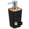 SEIFENSPENDER 320 ml CALVI, schwarz - Schwarz, Kunststoff (7.4/16.5/7.4cm) - bremermann