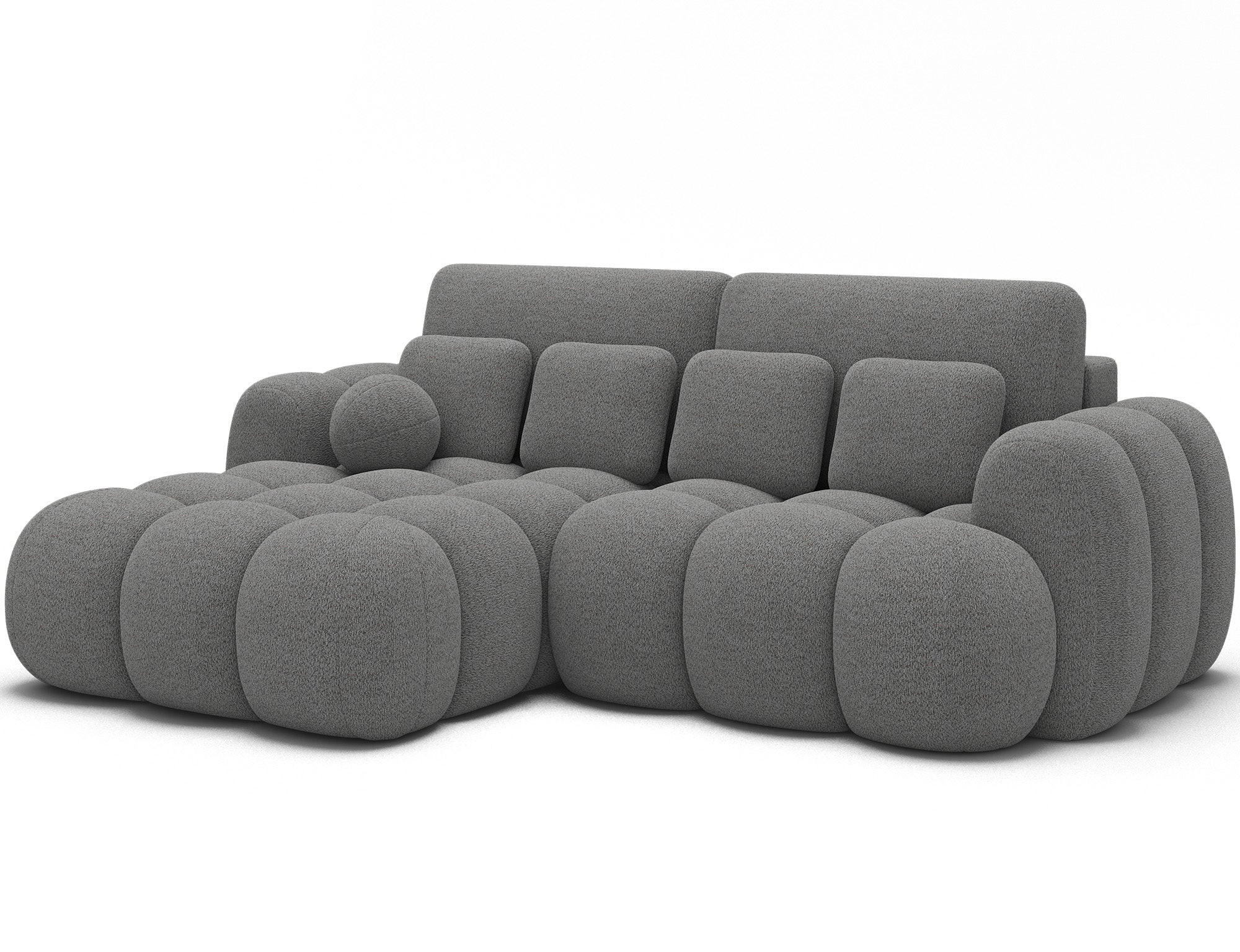 ECKSOFA COVELION L-Form – Schlaffunktion, Bettkasten, Wellenfederung, HR-Kaltschaum, inkl. Kissen, moderner Wohnkomfort - Anthrazit, Kunststoff (260/167cm) - Wohnideebilder