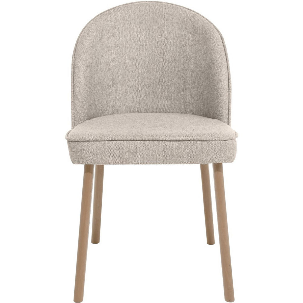 STUHL Luna, Polsterstuhl für das Esszimmer mit Buchenholzbeinen, Beige - Beige/Buchefarben, Holz (51/87/46cm) - Beautysofa