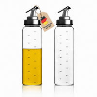 ÖLSPENDER-SET Essig und Öl Flaschen (2-tlg) - Transparent, Glas (4.1/24.3/4.1cm) - Intirilife