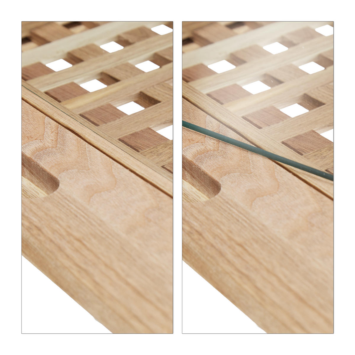 KÜCHENWAGEN - Hellbraun, Glas/Holz (66/62/38cm) - Relaxdays